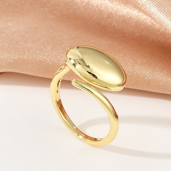 Овальные латунные открытые манжеты для женщин