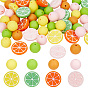 Lemon & Round Food Grade Eco-Friendly Silicone Focal Beads, DIY Handmade Beaded Jewelry