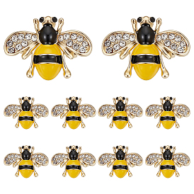 Épingles en émail d'abeille, Broches en alliage avec strass pour vêtements de sac à dos