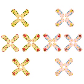 Opaque Resin Cabochons, Slipper with Mixed Fruit