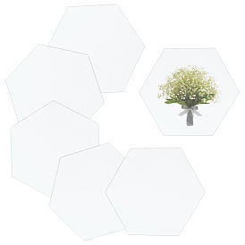 Hexagon Cup Coasters, High Density Fiberboard, Thermal Transfer, Customizable, Sturdy Beverage Coasters