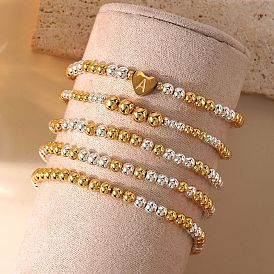 Латунные браслеты из эластичных бусин для женщин