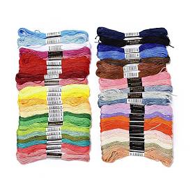 50 Skeins 50 Colors 6-Ply Polyester Embroidery Floss, Cross Stitch Threads