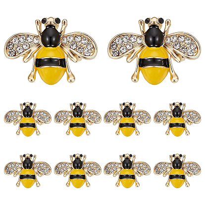 Épingles en émail d'abeille, Broches en alliage avec strass pour vêtements de sac à dos