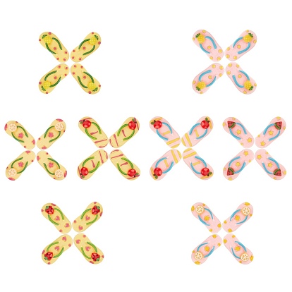 Opaque Resin Cabochons, Slipper with Mixed Fruit