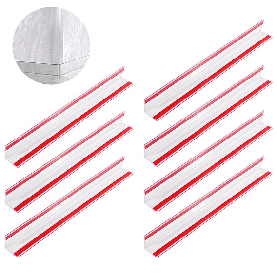 Self-Adhesive PVC Corner Protector Strips, Transparent Edge Guard for Furniture & Walls