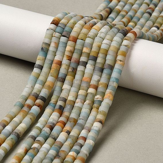 Натуральный цветок амазонитовые бусины пряди, матовые, дисковые бусы, Heishi бусы