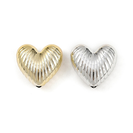 УФ-покрытие непрозрачные бусины из пластика ccb, радужный, сердце