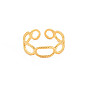 304 Stainless Steel Open Oval Wrap Cuff Ring for Women