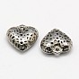 304 Stainless Steel Textured Charms, Bumpy, Puffed Heart, 11x12x5mm, Hole: 0.5mm