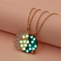 2 pcs lumineux émail soleil et lune match couple colliers pendentif ensemble, brillent dans les bijoux magnétiques en alliage sombre pour les enfants