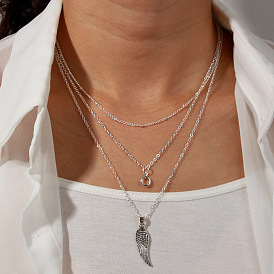 Stylish and Sexy Multi-Layered Wing Pendant Necklace for Women
