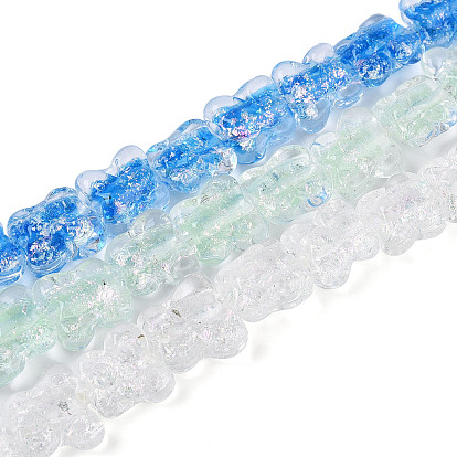 Бусы лэмпворк ручной работы, бабочка, с блеском порошок