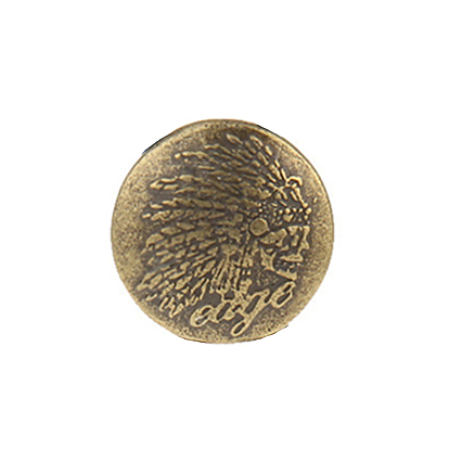 Fermoir coulissant pour cravate bolo en alliage, accessoires, avec bouton en fer, pour la fabrication de cravates bolo diy, sans nickel, plat rond
