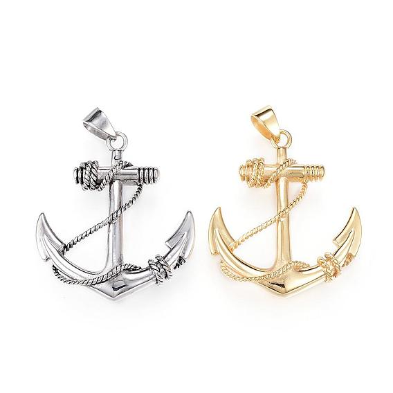 316 большие подвески из хирургической нержавеющей стали, якорь