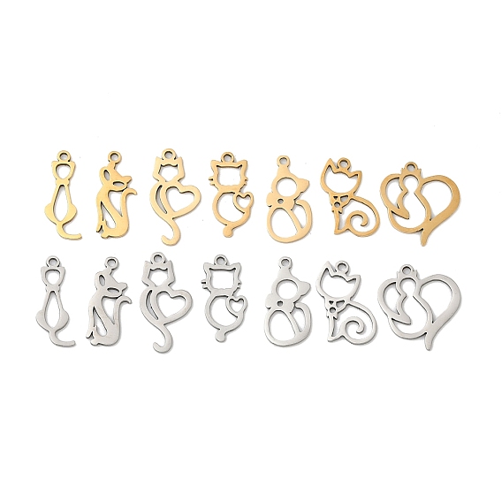 201 подвески из нержавеющей стали, подвески в форме кошки