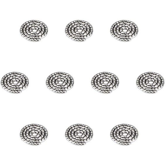 Alliage de perles d'entretoise de style tibétain, disque