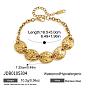 304 Stainless Steel Textured Oval Link Bracelets for Women