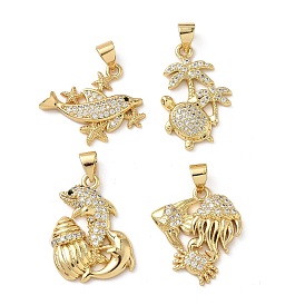 Латунные микро проложить кубического циркония подвески, реальный 18 k позолоченный