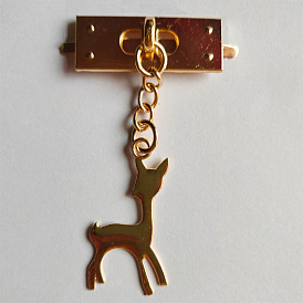 Аксессуары из сплава поворотный замок, сумочки с поворотным замком и подвесками в виде оленей