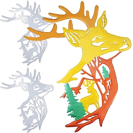 Christmas Reindeer's Head DIY Silicone Molds, for Decoration Making, Resin Casting Molds, For UV Resin, Epoxy Resin Craft Making