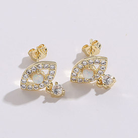 Minimalist Geometric Zirconia Earrings for Women's Fashion Jewelry