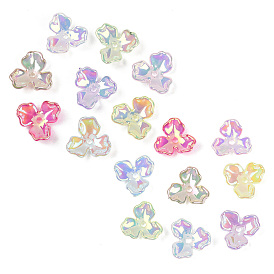 Акриловый шарик крышки, радужный, 3-лепестков цветка