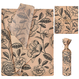 150 Листы тонкой бумаги для упаковки подарков, прямоугольник с узором из роз