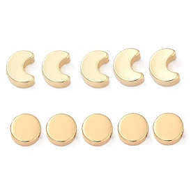 10шт 2 стили лунные фазы тема латунные бусины набор, полумесяц и полнолуние, без кадмия и без свинца, долговечный