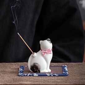 Керамические подставки для благовоний, домашний офис чайхана дзен буддийские принадлежности, форма кошки