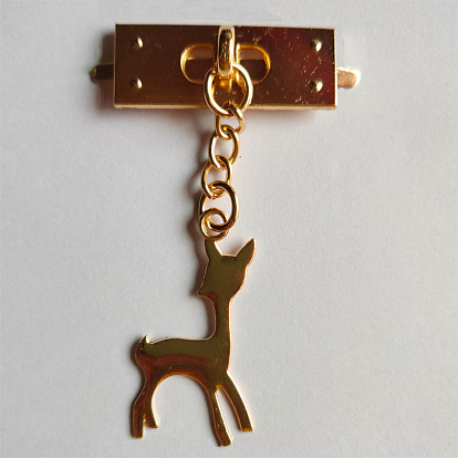 Аксессуары из сплава поворотный замок, сумочки с поворотным замком и подвесками в виде оленей