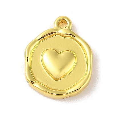 304 подвески из нержавеющей стали, плоский круглый с подвеской в виде сердца