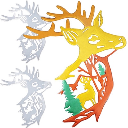 Christmas Reindeer's Head DIY Silicone Molds, for Decoration Making, Resin Casting Molds, For UV Resin, Epoxy Resin Craft Making