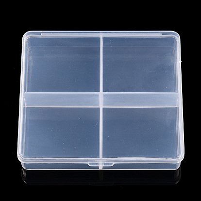 Прямоугольные прозрачные пластиковые контейнеры для шариков, 4 ящик для хранения сеток, для изготовления, утолщение, стразы для ногтей, алмазная вышивка