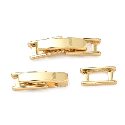 Fermoirs de bracelet de montre en laiton shegrace, sans cadmium et sans plomb et sans nickel, rectangle