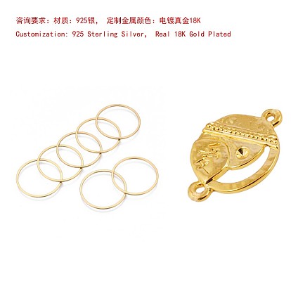 925 Sterling Silver Linking Rings, Ring Shapes