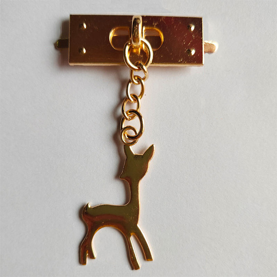 Аксессуары из сплава поворотный замок, сумочки с поворотным замком и подвесками в виде оленей