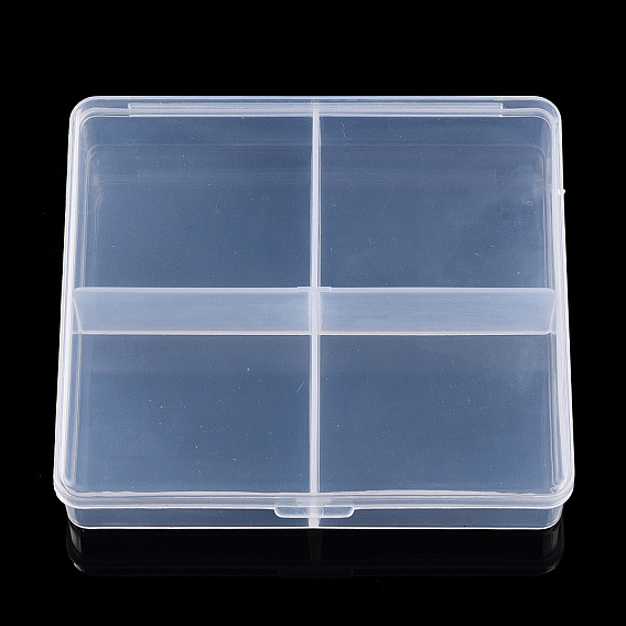 Прямоугольные прозрачные пластиковые контейнеры для шариков, 4 ящик для хранения сеток, для изготовления, утолщение, стразы для ногтей, алмазная вышивка