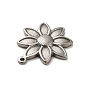 304 Stainless Steel Pendant Enamel Settings, Flower