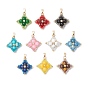 Подвески в форме звезды из драгоценных камней и стеклянных бусин, с 304 защелкой из нержавеющей стали на поручнях, золотые