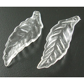 Transparent Acrylic Pendants, Leaf