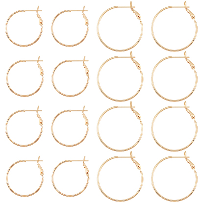 16шт 2 размер латунные серьги-кольца