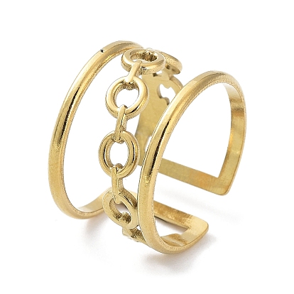 304 brazalete abierto de acero inoxidable, hueco oval