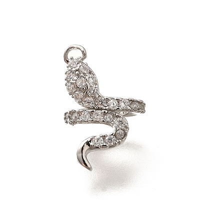 Латунные микро проложить кубического циркония прелести, без кадмия, без никеля и без свинца, змея