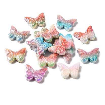 Uv акриловые покрытия бусины, AB цвет, бабочка