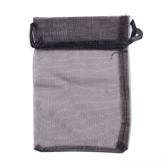 Organza Gift Bags, Jewelry Mesh Pouches for Wedding Party Christmas Gifts Candy Bags, with Drawstring, Rectangle