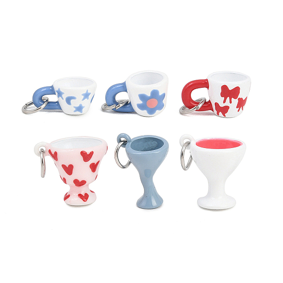 304 нержавеющей стальной эмали подвески, чашка прелести, с целью перехода в кольце, цвет нержавеющей стали