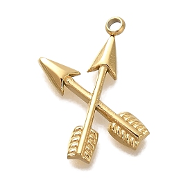 Ion Plating(IP) 304 Stainless Steel Pendants, Arrow Charm