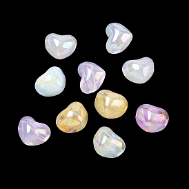 UV Plating Acrylic Beads, Heart