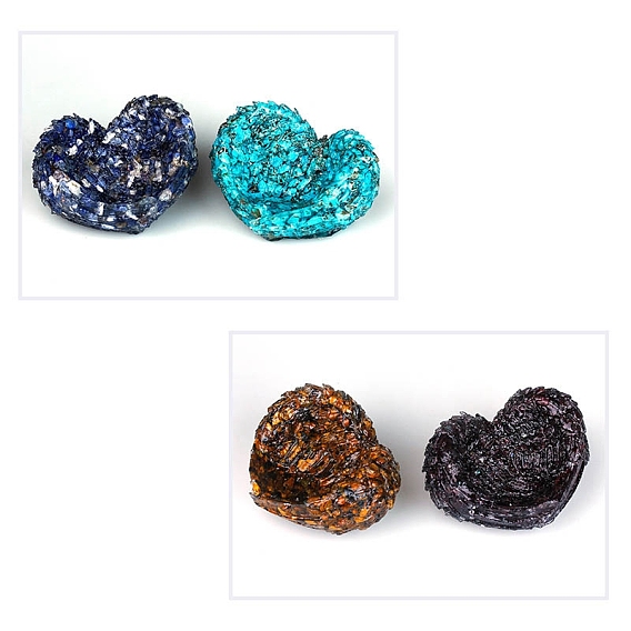 Украшение для дисплея с крыльями ангела из смолы, с крошками драгоценных камней внутри статуй для украшения домашнего офиса